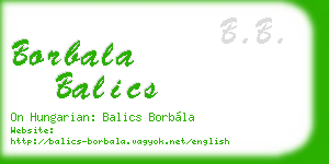 borbala balics business card